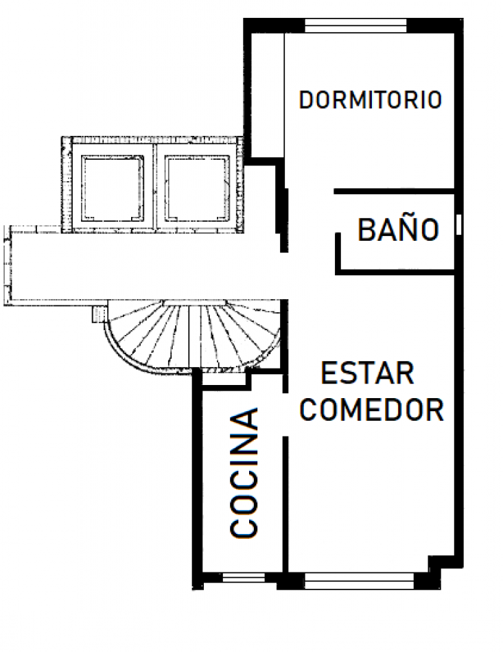 ALQUILER-RICARDONE ESQ. E. RIOS-1 DORMITORIO-VENTILACION CRUAZADA